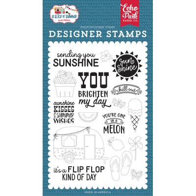 Echo Park A Slice Of Summer Clear Stamps - Sending Sunshine